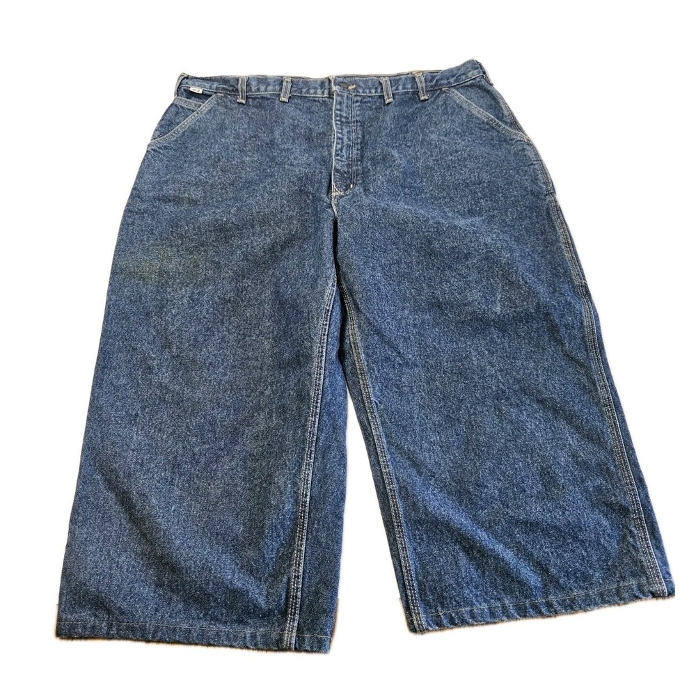 Carhartt Mens Tag Size 46x36‎  Jeans Original Fit Blue Denim Pants Cotton Hemmed